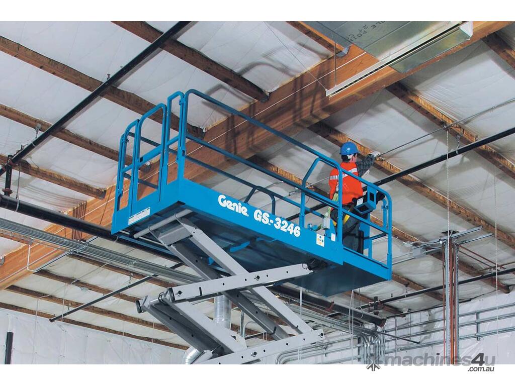 Genie GS-2646 E-Drive Slab Scissor Lifts, Unmatched Efficiency and Runtime!