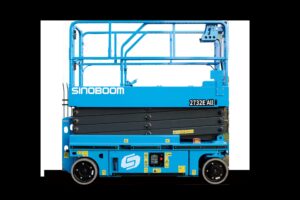 0808E Sinoboom 26ft Narrow Scissor New Stock Available! Plus 2 Years Parts & Labour Warranty!